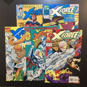 X-Force: Flashback No. -1, Annual No. 3, No. 6, 18 & 28. (Marvel Comics 1992-97)